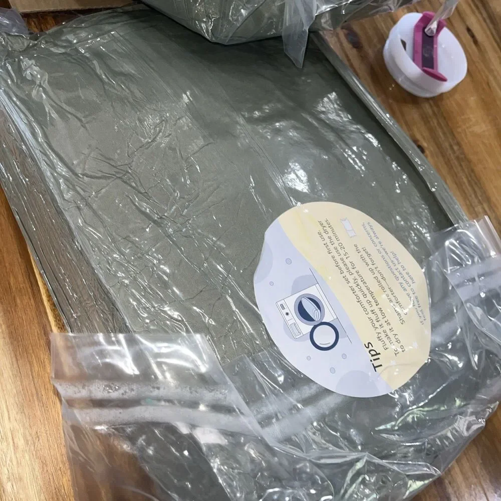 WRENSONGE King Size Comforter Set- 7 Pieces Soft Olive Green Bed